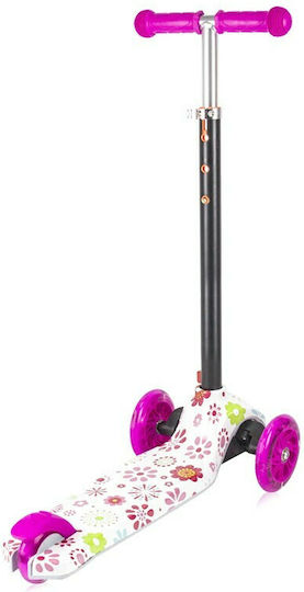 Lorelli Kids Scooter Yuppee 3-Wheel for 4+ Years Pink
