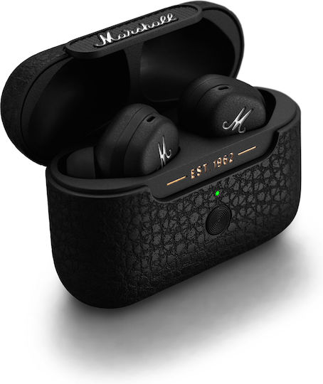 Marshall Motif ANC In-ear Bluetooth Handsfree Ακουστικά με Αντοχή στον Ιδρώτα και Θήκη Φόρτισης Μαύρα