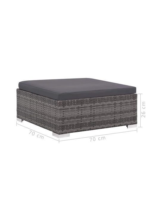 Canapea De Colț Pentru Exterior Din Rattan Cu Perne 70x70x54cm