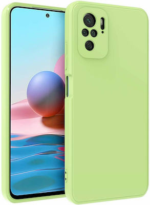 Bodycell Square Liquid Silicone Back Cover Light Green (Redmi Note 10 / 10s / Poco M5s)