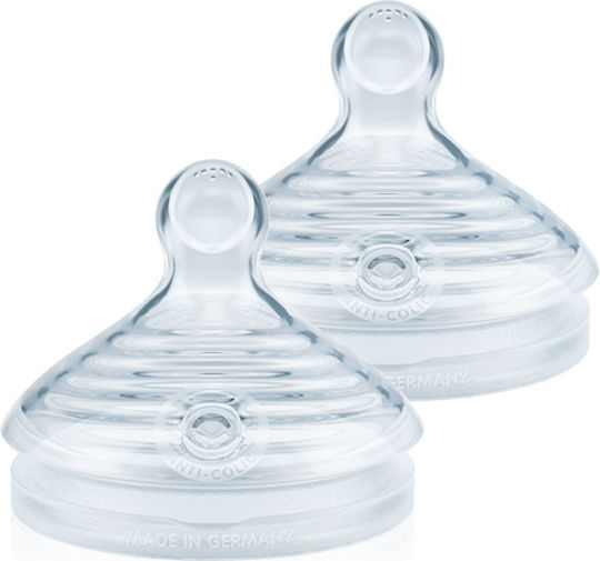 Nuk Nature Sense Silicone Baby Bottle Teats Medium Flow for 0+ months 2pcs