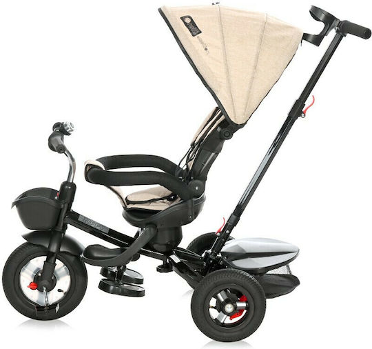 Lorelli Zippy Convertible Kids Tricycle with Parental Handle for 1-3 Years Beige