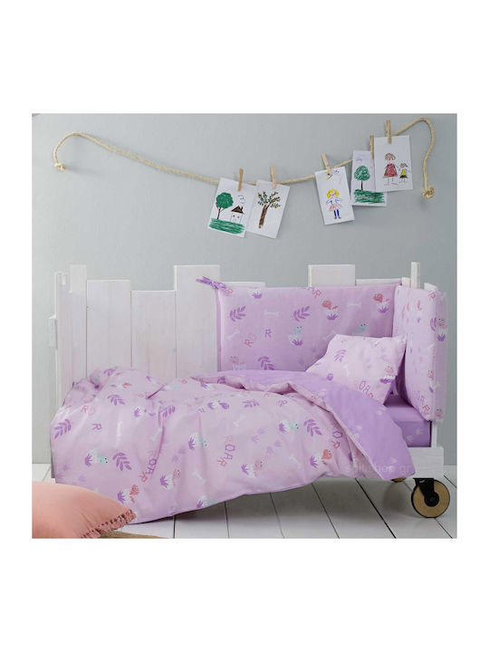 Nima Roar Βρεφικό Κουβερλί Βαμβακερό Λιλά 100x140cm