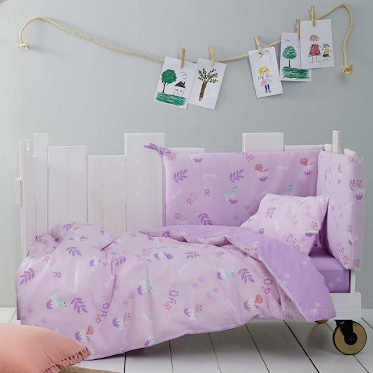 Nima Roar Бебешка кувертюра Памук Лилав 100x140см