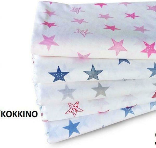 Dimcol Star Față de pernă pentru copii din bumbac 100% 50x70cm 26 Red-White