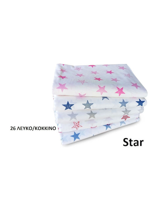 Dimcol Star Față de pernă pentru copii din bumbac 100% 50x70buc 26 Red-White 1925813107302665