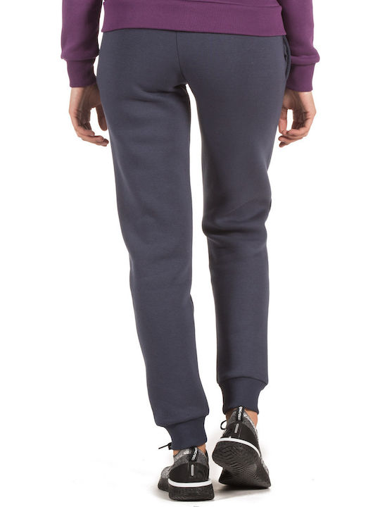 Supercotton Jogger Ink Παντελόνι Φόρμας με Λάστιχο Μπλε