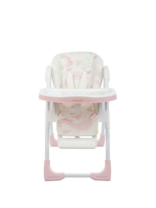 Kikka Boo Vitto Baby Highchair with Adjustable Height Pink Unicorn