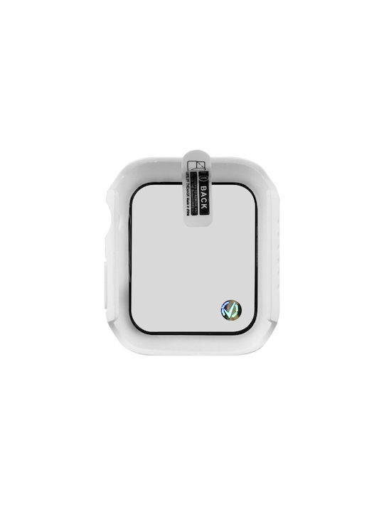 Volte-Tel Edge Cover with Key Пластмасов Калъф със Стъкло в Бял цвят за Apple Watch 40 мм