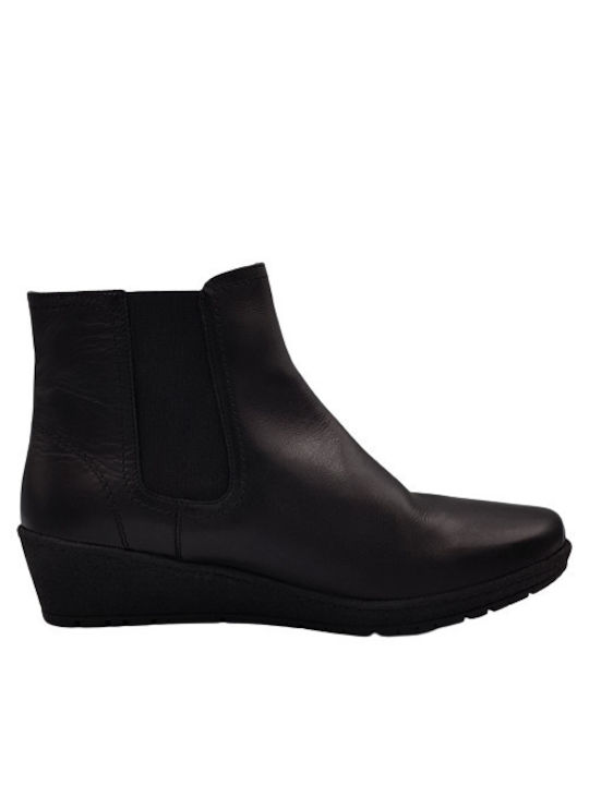 The Flexx Leather Women's Ankle Boots Platform Black