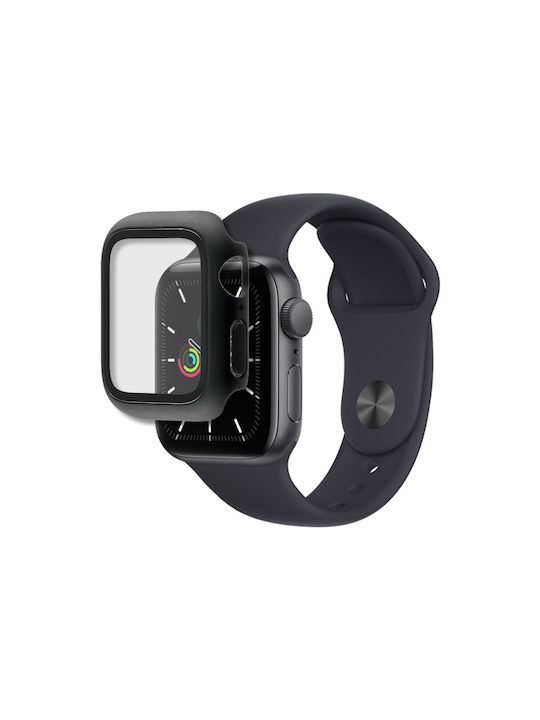 Volte-Tel Edge Cover with Key Plastic Case with Glass in Black color for Apple Watch 40mm