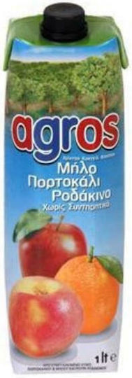 Agros Băutură din Fructe Suc Portocală / Măr / Piersică 1000ml 1buc