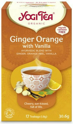 Yogi Tea Ginger Orange With Vanilla Herbs Blend Organic Product 17 Bags 30.6gr