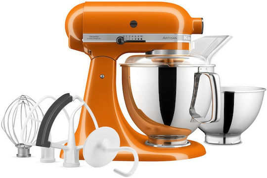 Kitchenaid Artisan Food Processor Orange Stand Mixer 300W with Stainless Mixing Bowl 4.8lt