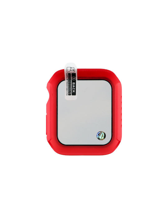 Volte-Tel Edge Cover with Key Πλαστική Θήκη με Τζαμάκι σε Κόκκινο χρώμα για Apple Watch 45mm