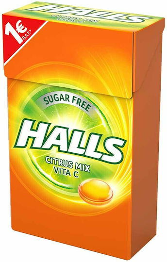 Halls Vita-C Candies with Fruit Mix Flavour No Added Sugar 28g