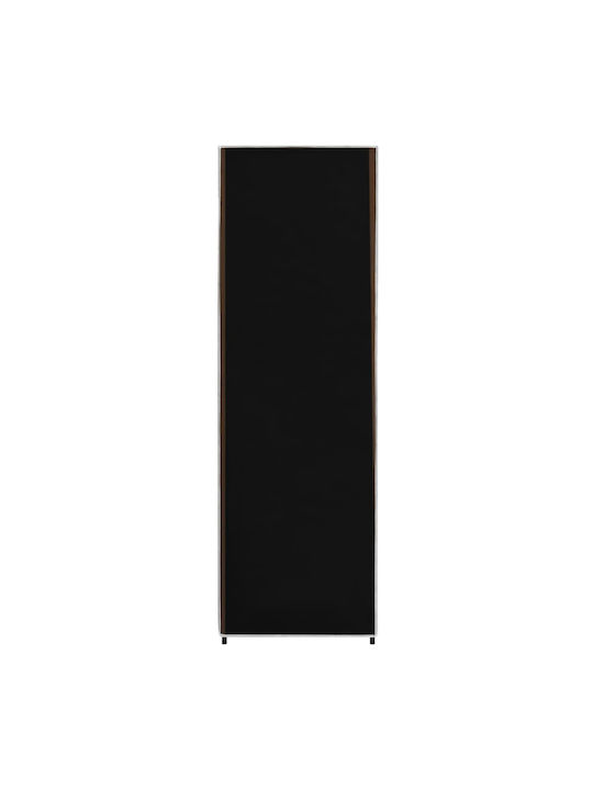vidaXL Fabric Wardrobe with Zipper and Shelves in Black Color 87x49x159cm