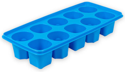 Hega Hogar Silicone Ice Cube Tray 10 Slots Blue