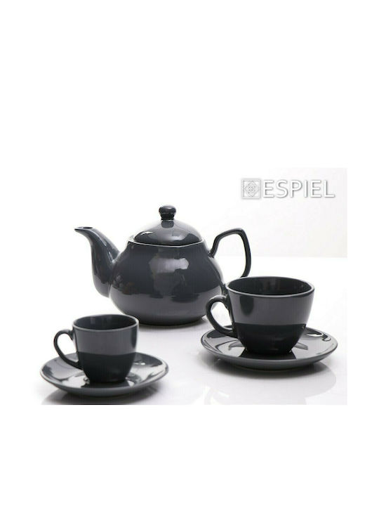 Espiel Essentials Ceramic Cappuccino Cup Set 350ml Anthracite