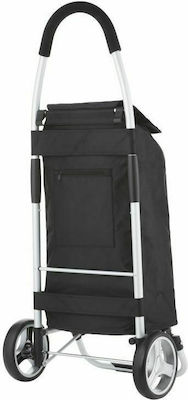 Classic Premium Fabric Shopping Trolley Foldable Gray 46x33x102cm