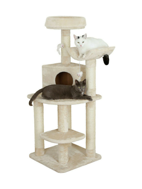 Kerbl Zirkonia Kratzbaum Katzenbäume Beige 4 Ebenen 56x56x130cm