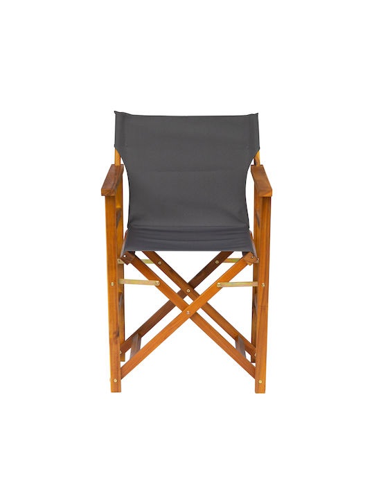 Director's Chair Wooden Cindy Grey / Natural 1pcs 53x56x87cm.