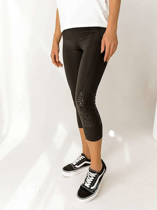 Frauen Capri Leggings Schwarz