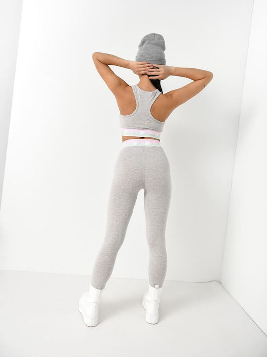 2370 Women's Long Training Legging High Waisted Gray
