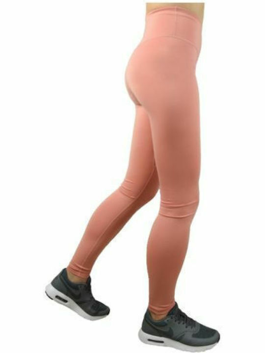 Dri-Fit Swoosh Running Γυναικείο Μακρύ Κολάν Ψηλόμεσο Ροζ