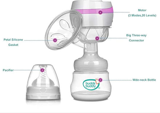 Zimeitu Electric Single Breast Pump Electric BPA Free Pink
