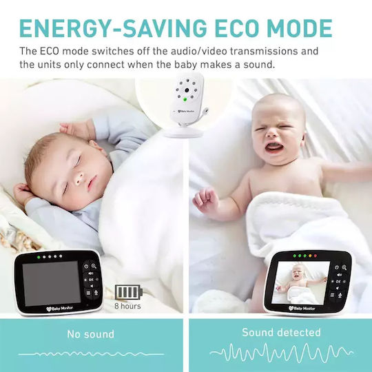 Wireless Baby Monitor with Camera & Screen 3.5" & Two-way Communication