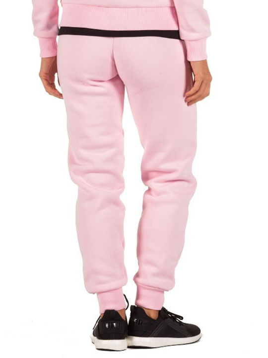 Supercotton Jogger Dusty Roz Pantalon Trening Cu Elastic Roz