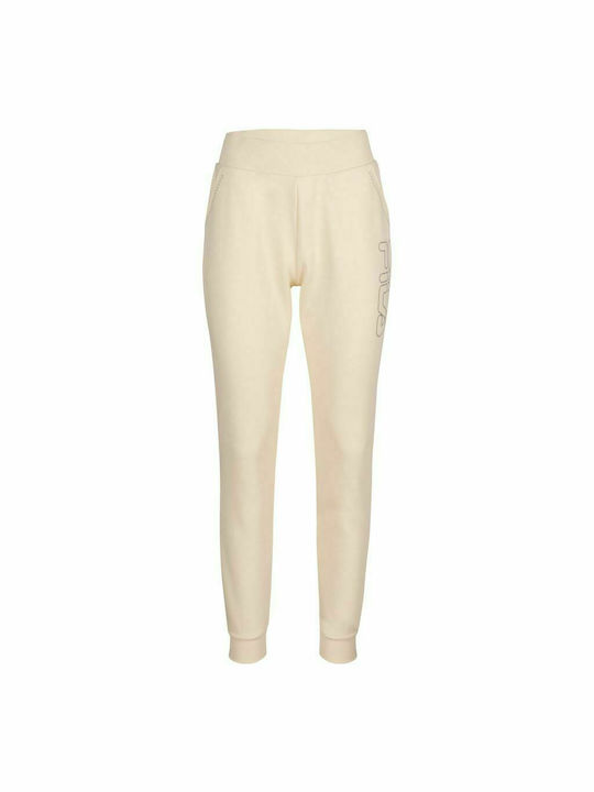 Fila Faria Pantaloni de trening pentru femei cu cauciuc Ice White