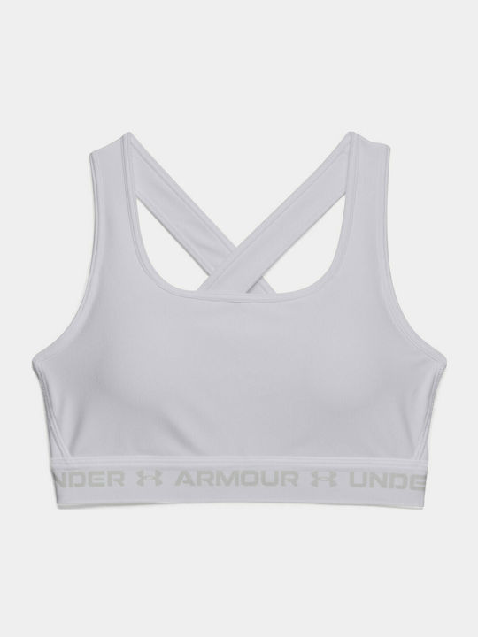 Crossback Mid Women's Sports Bra with Removable Padding White