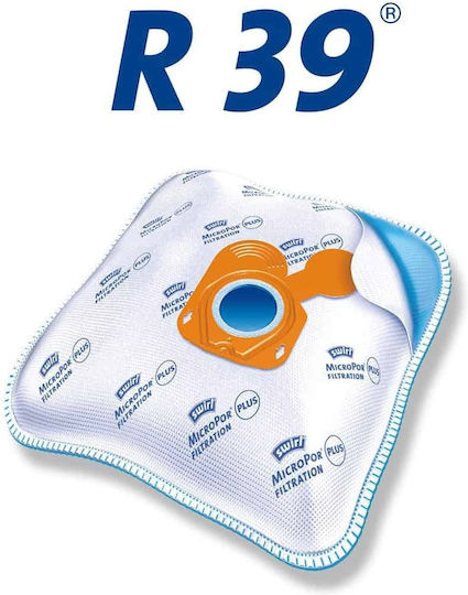 Swirl R39 Σακούλες Σκούπας 4τμχ Συμβατή με Σκούπα Rowenta