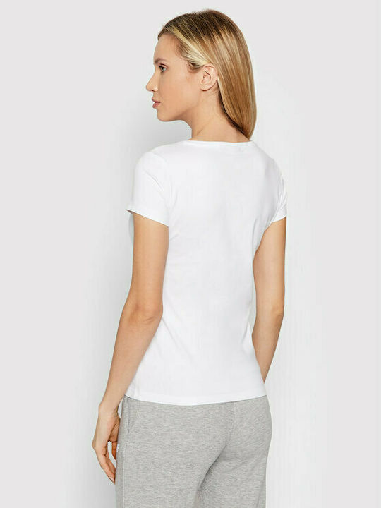 4F Damen Sportlich T-shirt Weiß