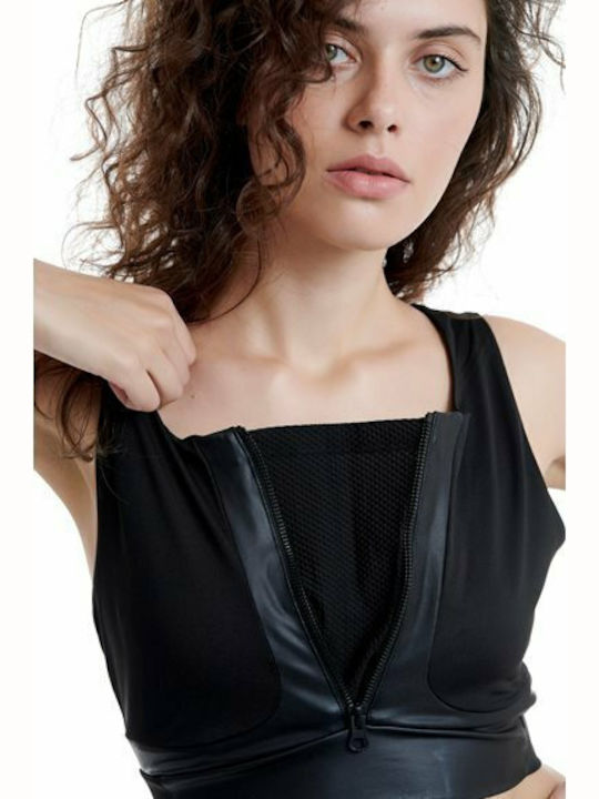 Kiss My A** Women's Sports Bra without Padding Black