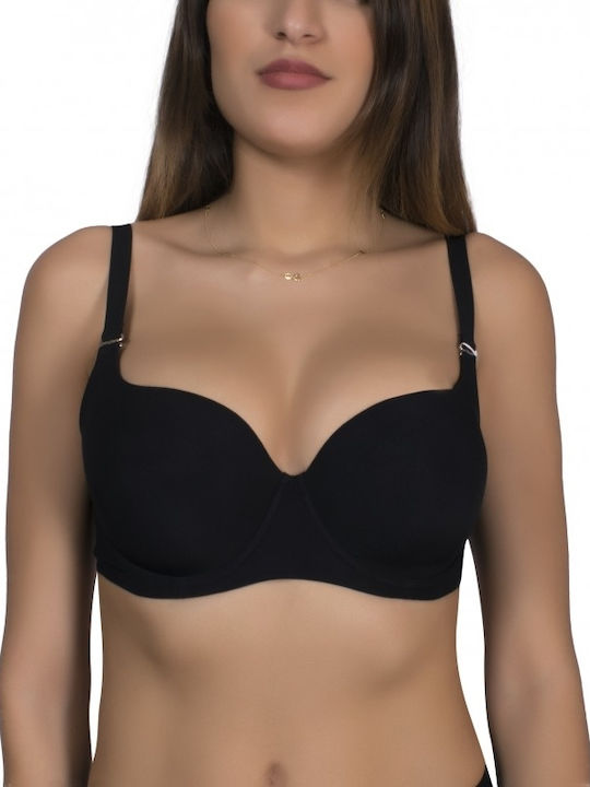 Secret Sense Balconette Balconette Bra without Padding Underwire Black