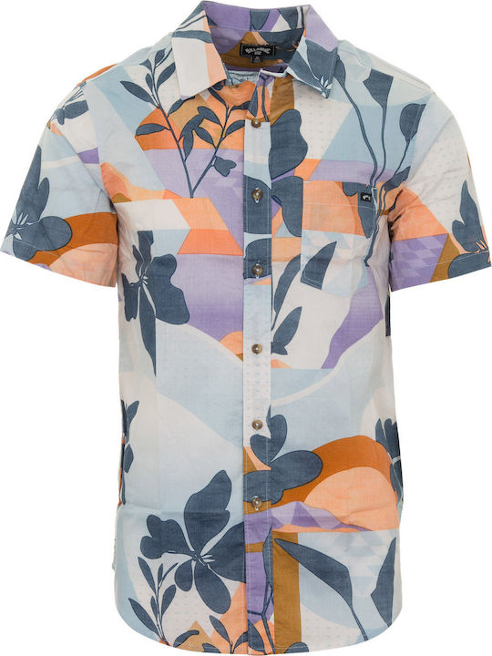 Sundays Short-sleeved Cotton Shirt Floral Multicolour