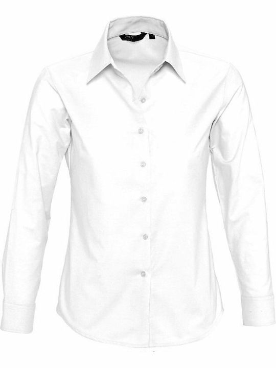 Embassy Women's Monochrome Long Sleeve Shirt White