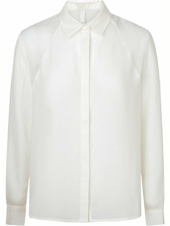 Lulu Women's Monochrome Long Sleeve Shirt White