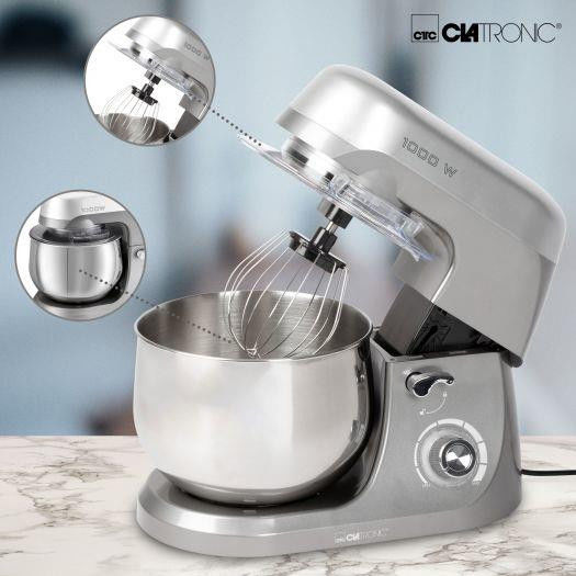 Clatronic KM 3709 263871 Mixează 1000W cu Vas din Oțel Inoxidabil 5lt Titan
