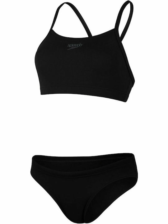 Essential Endurance Thinstrap Αθλητικό Set Bikini Μπουστάκι Μαύρο