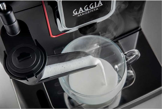 Gaggia Magenta Milk Αυτόματη Μηχανή Espresso 1900W Πίεσης 15bar για Cappuccino με Μύλο Άλεσης Μαύρη RI8707/01
