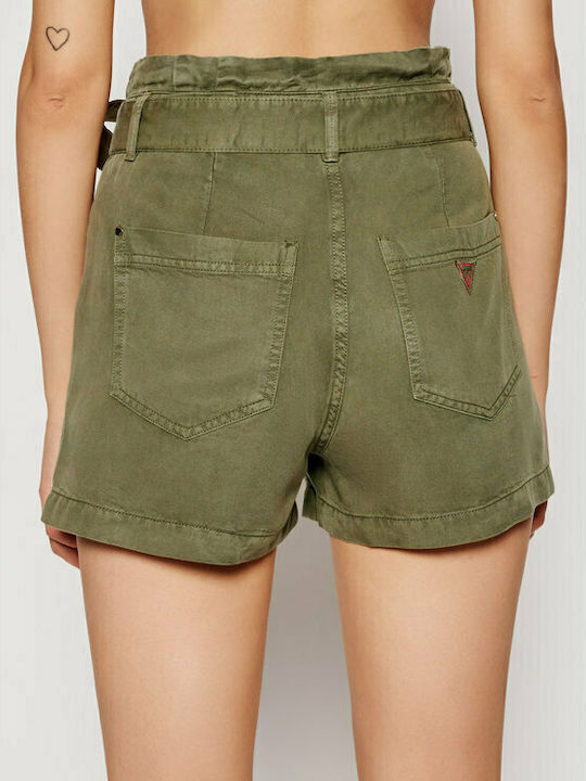 Guess Femei Talie înaltă Pantaloni scurți Olive