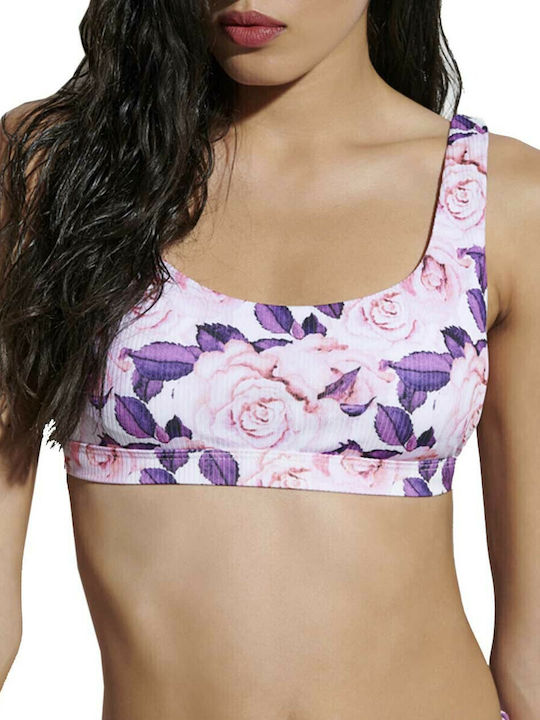 Blush Bikini Μπουστάκι C Cup Floral Λιλά