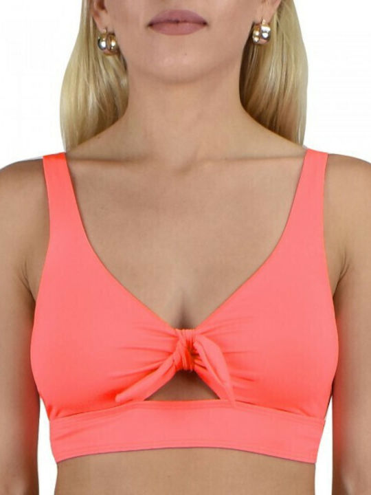 Fluo Bikini Sports Bra B Cup With Padding Pink