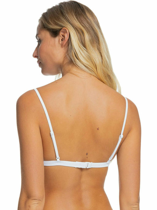 Roxy Triangle Bikini Top with Adjustable Straps White