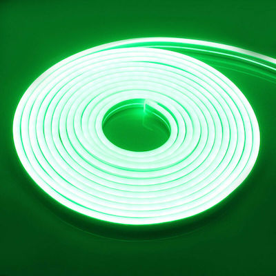 Waterproof Neon Flex LED Strip Power Supply 12V with Green Light Length 5m and 600 LEDs per Meter