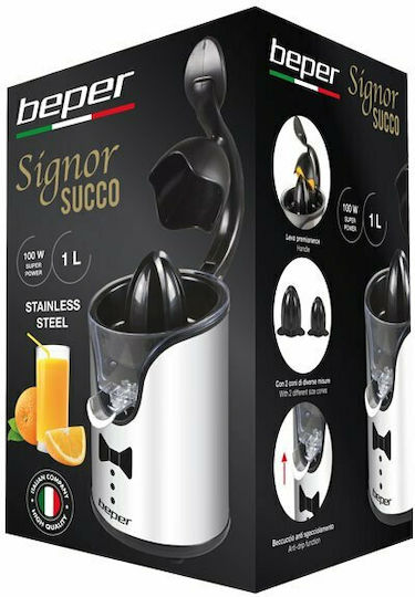 Beper Electric Juicer 100W Inox Gray